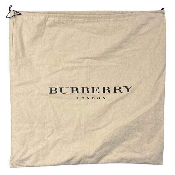 Burberry Oversized Dust Bag Flannel Cream Brown 21 x 20 Drawstring Closure - Picture 1 of 4